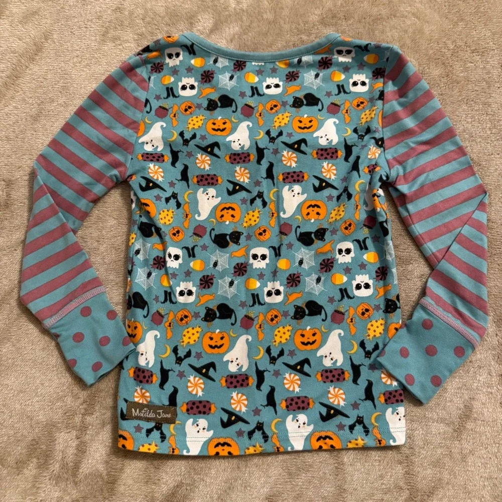 Matilda Jane Kids Moments With You Fright Night Halloween Pajama Set Teal Size 4